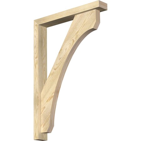 Ekena Millwork Legacy Block Rough Sawn Bracket w/ Offset Brace, Douglas Fir, 4"W x 26"D x 38"H BKT0402X26X38LEC05RDF